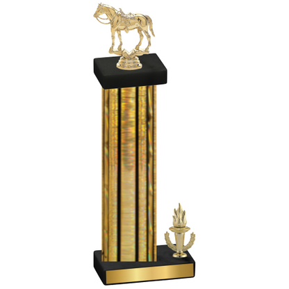 Accented Single Gold Glacier Victory Horses Trophy