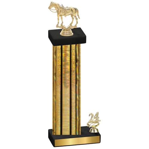 Accented Single Gold Glacier Year Horses Trophy