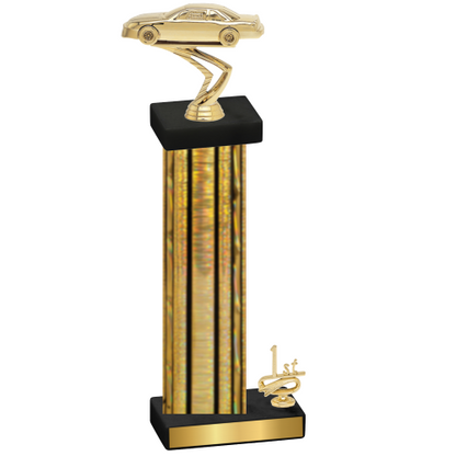 Accented Single Gold Glacier First Place Cars Trophy