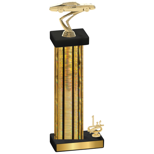 Accented Single Gold Glacier First Place Cars Trophy