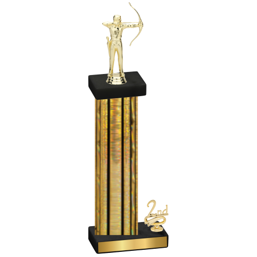 Accented Single Gold Glacier Second Place Archery Trophy