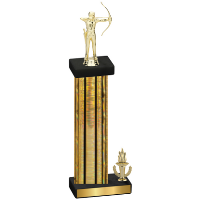 Accented Single Gold Glacier Victory Archery Trophy