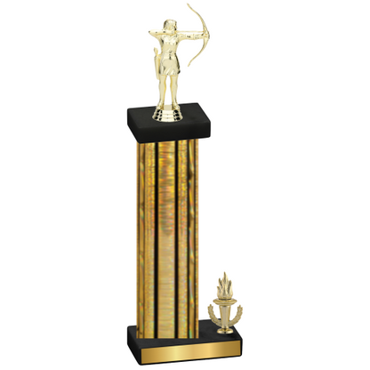 Accented Single Gold Glacier Victory Archery Trophy