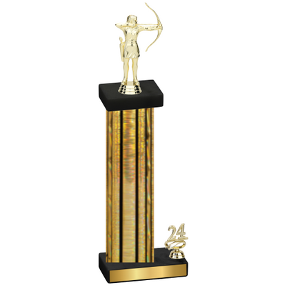 Accented Single Gold Glacier Year Archery Trophy