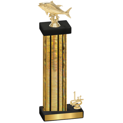 Accented Single Gold Glacier First Place Fishing Trophy