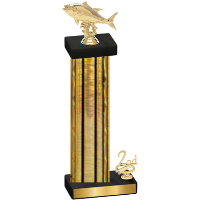 Accented Single Gold Glacier Second Place Fishing Trophy