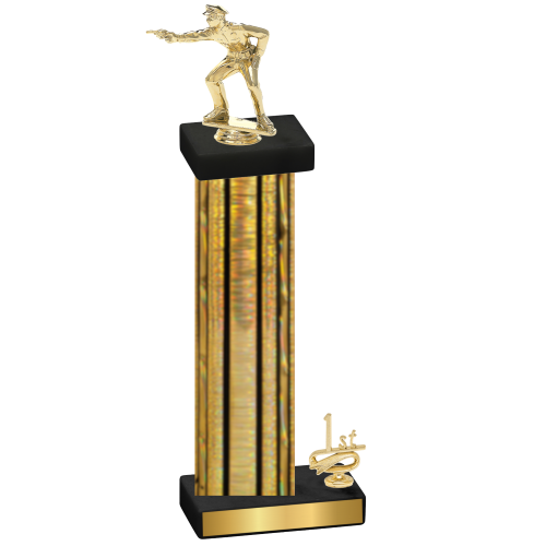 Accented Single Gold Glacier First Place Shooter Trophy