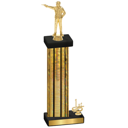 Accented Single Gold Glacier First Place Shooter Trophy