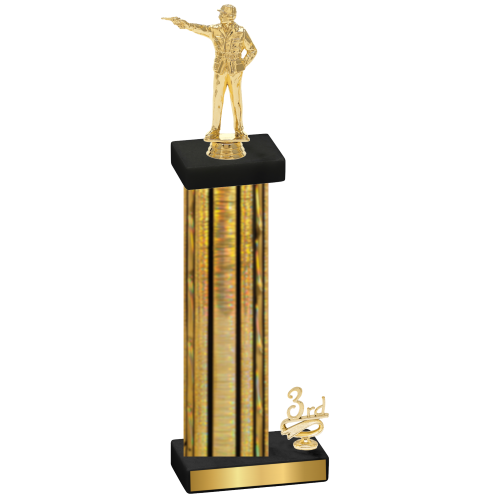 Accented Single Gold Glacier Third Place Shooter Trophy