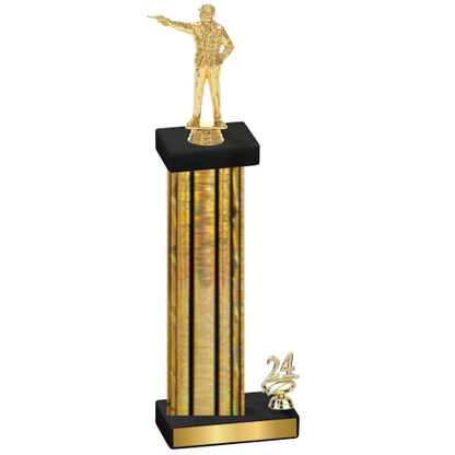 Accented Single Gold Glacier Year Shooter Trophy