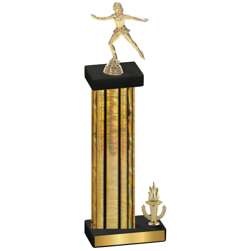 Accented Single Gold Glacier Victory Skater Trophy