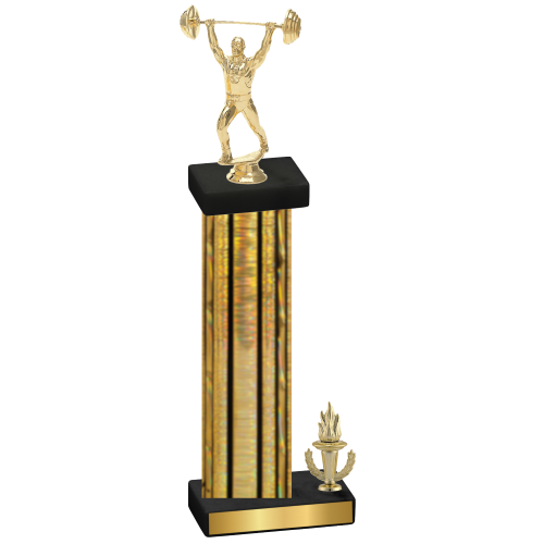 Accented Single Gold Glacier Victory Weights Trophy