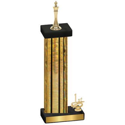 Accented Single Gold Glacier First Place Chess Trophy