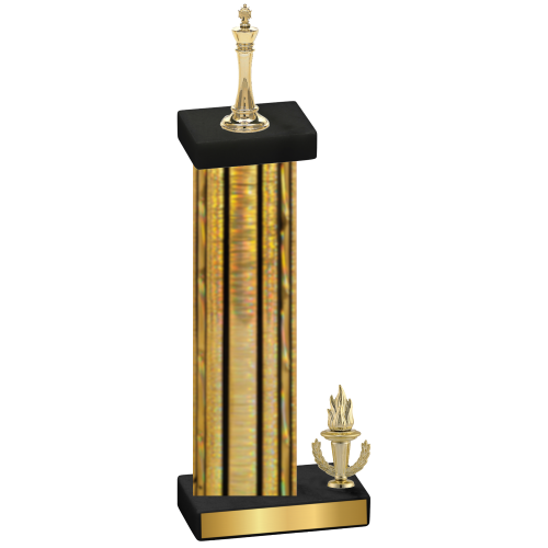 Accented Single Gold Glacier Victory Chess Trophy