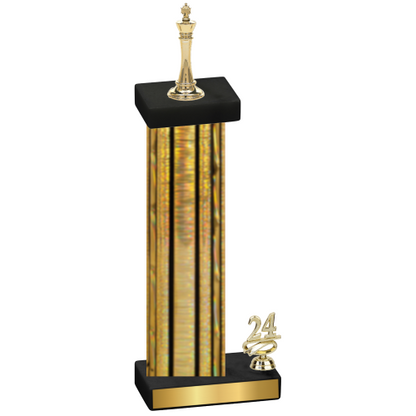 Accented Single Gold Glacier Year Chess Trophy