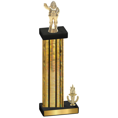 Accented Single Gold Glacier Victory Holiday Trophy