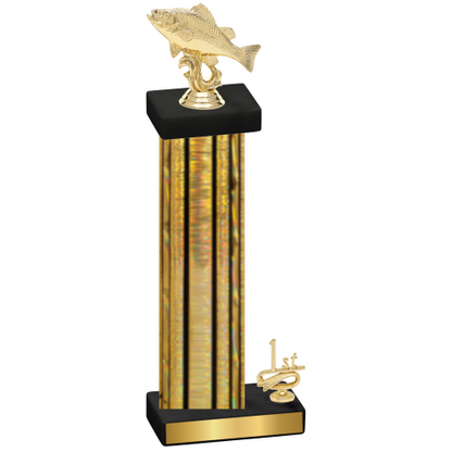 Accented Single Gold Glacier First Place Fishing Trophy