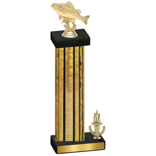 Accented Single Gold Glacier Victory Fishing Trophy