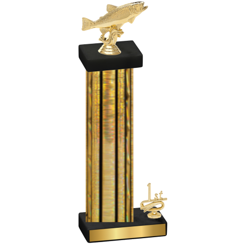 Accented Single Gold Glacier First Place Fishing Trophy