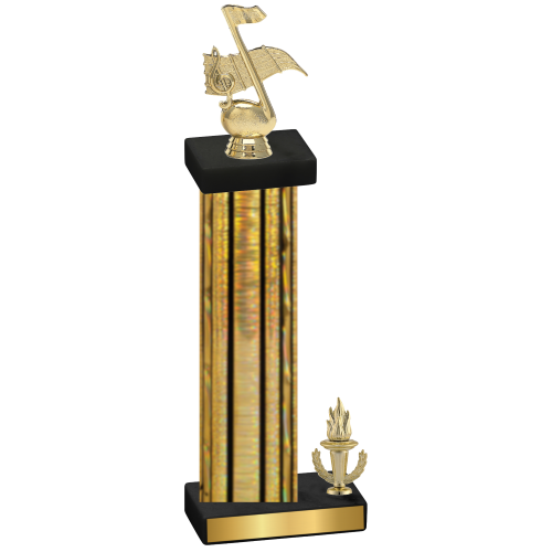 Accented Single Gold Glacier Victory Music Trophy