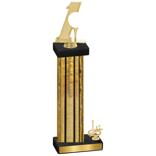 Accented Single Gold Glacier First Place Golf Trophy