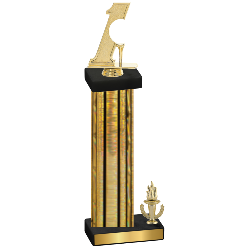 Accented Single Gold Glacier Victory Golf Trophy