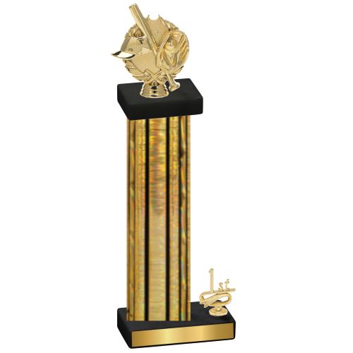 Accented Single Gold Glacier First Place Baseball Trophy