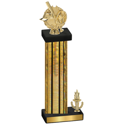 Accented Single Gold Glacier Victory Baseball Trophy