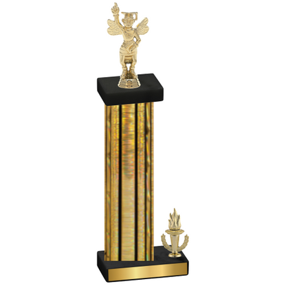 Accented Single Gold Glacier Victory Academics Trophy