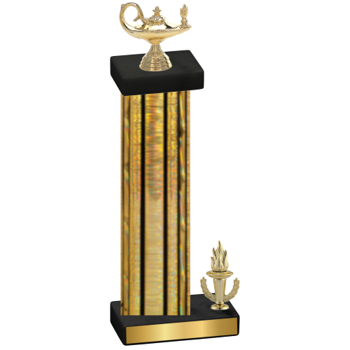 Accented Single Gold Glacier Victory Academics Trophy