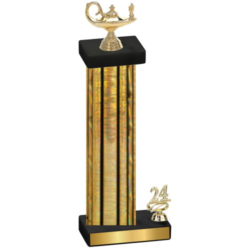 Accented Single Gold Glacier Year Academics Trophy