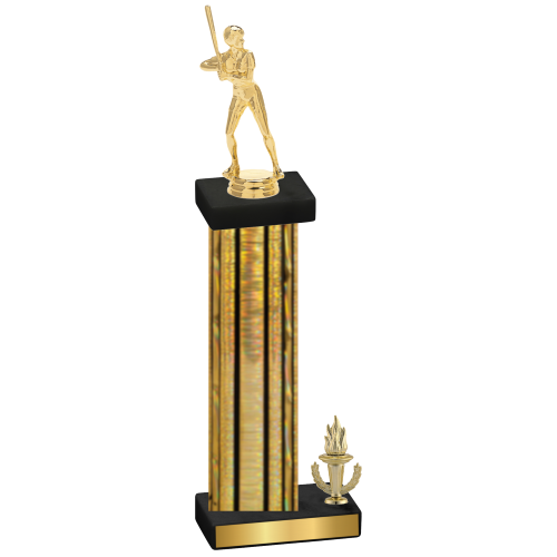 Accented Single Gold Glacier Victory Softball Trophy