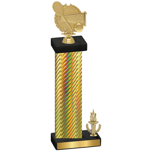 Accented Single Gold Carbon Fiber Victory Tennis Trophy