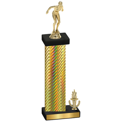 Accented Single Gold Carbon Fiber Victory Tennis Trophy