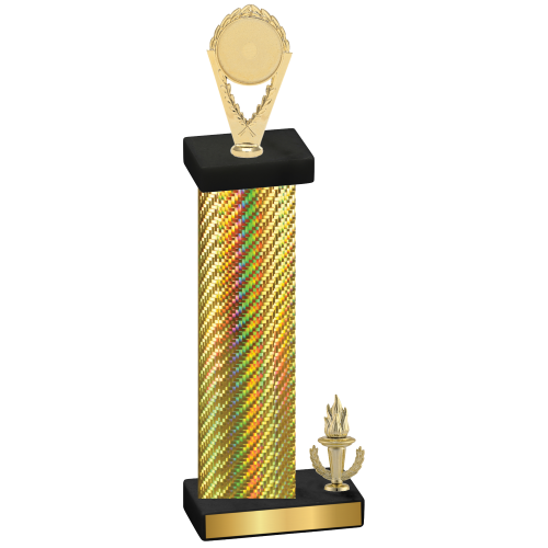 Accented Single Gold Carbon Fiber Victory Insert Trophy