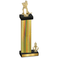 Accented Single Gold Carbon Fiber Victory Hockey Trophy