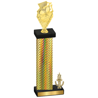 Accented Single Gold Carbon Fiber Victory Pickleball Trophy