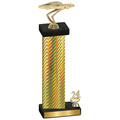 Accented Single Gold Carbon Fiber Year Cars Trophy