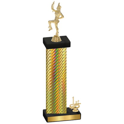 Accented Single Gold Carbon Fiber First Place Majorette Trophy