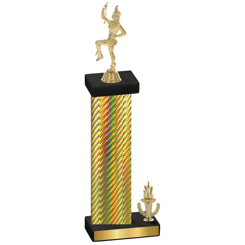 Accented Single Gold Carbon Fiber Victory Majorette Trophy