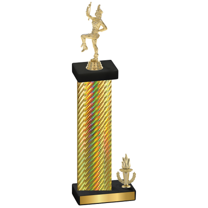 Accented Single Gold Carbon Fiber Victory Majorette Trophy