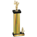 Accented Single Gold Carbon Fiber Victory Academics Trophy
