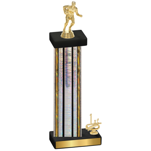 Accented Single Silver Glacier First Place Rugby Trophy