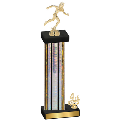 Accented Single Silver Glacier Fourth Place Running Trophy