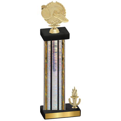 Accented Single Silver Glacier Victory Running Trophy