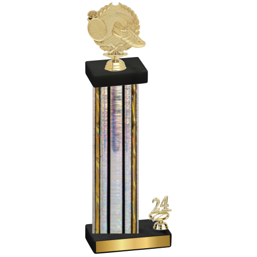 Accented Single Silver Glacier Year Running Trophy