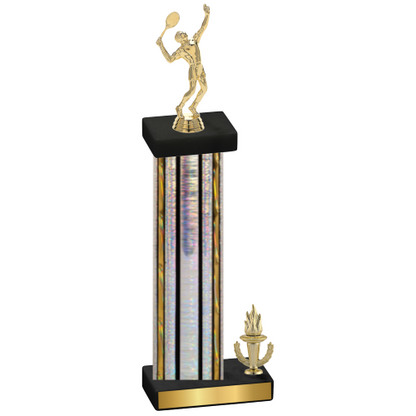 Accented Single Silver Glacier Victory Tennis Trophy