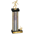 Accented Single Silver Glacier First Place Bowling Trophy
