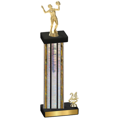 Accented Single Silver Glacier Year Volleyball Trophy