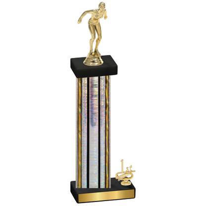 Accented Single Silver Glacier First Place Tennis Trophy